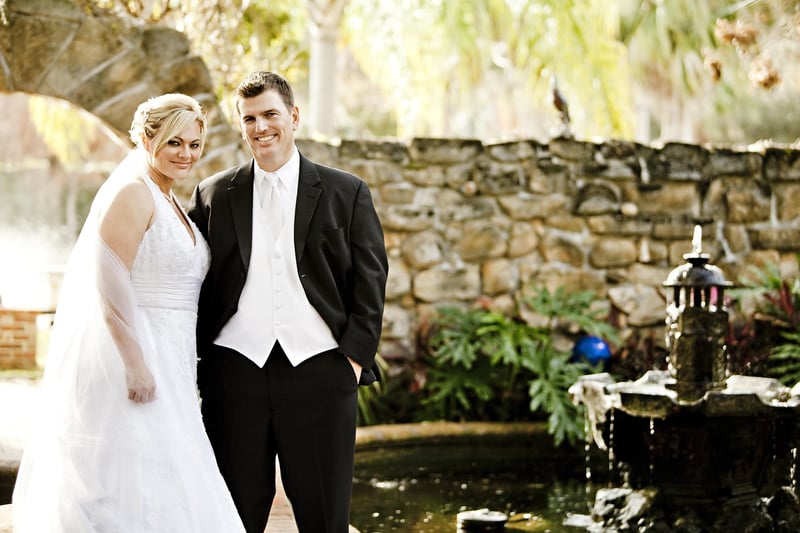 Happy wedding couple